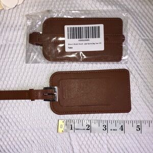 3 BRAND NEW Brown stylish luggage tags